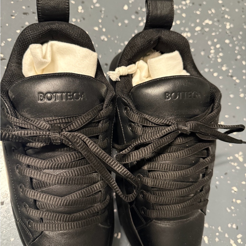 Bottega Veneta Black Leather Sneakers